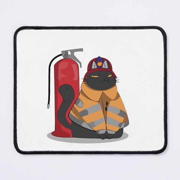 Item preview, firefighter cat designed and sold by Artgaus1.