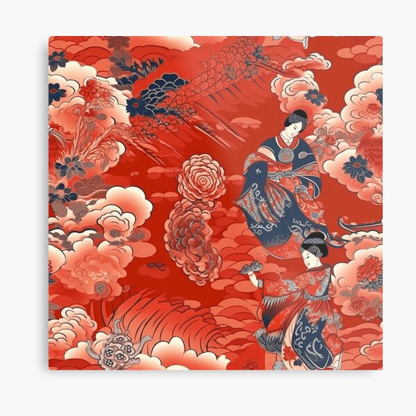 Aperçu de l'œuvre Un motif inspiré de l'art traditionnel chinois créée et vendue par StudioRedKoala.