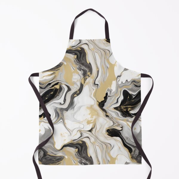 Item preview, Marble Swirls: White Black and Gold Abstract Seamless Design designed and sold by OgiPrintShop.