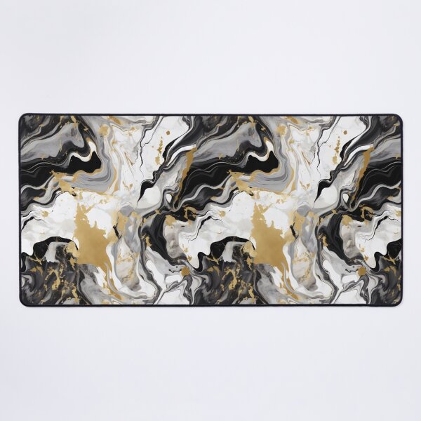 Item preview, Marble Elegance: White Black and Gold Abstract Design designed and sold by OgiPrintShop.