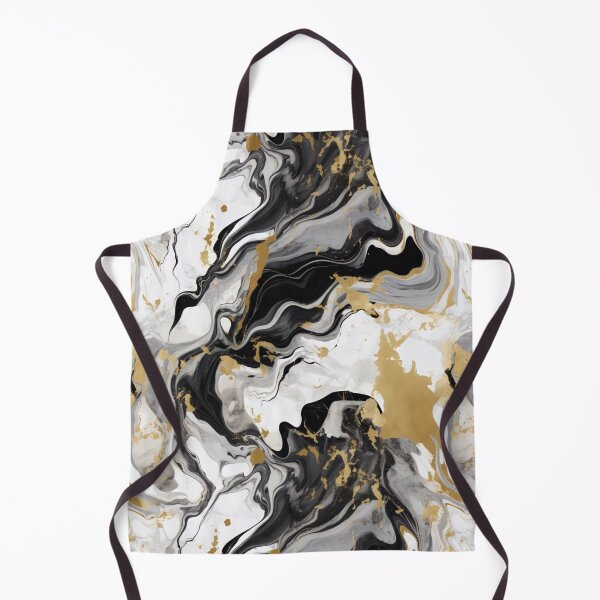 Artikelvorschau, Marmor-Eleganz: Abstraktes Design in Weiß, Schwarz und Gold entworfen und verkauft von OgiPrintShop.