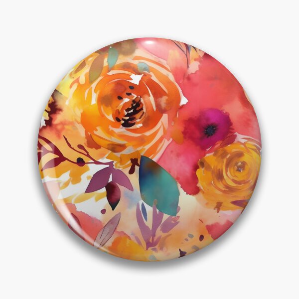 Item preview, Bouquet Of Vibrant Flowers Watercolor Floral Patterns designed and sold by Wonder Of Light.