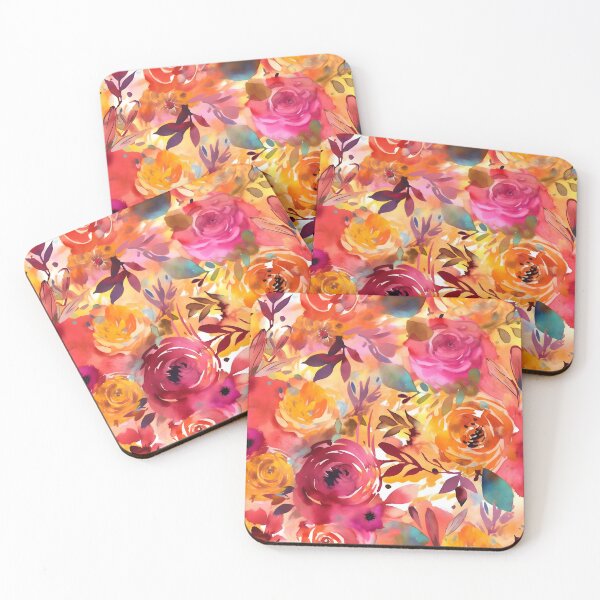 Item preview, Bouquet Of Vibrant Flowers Watercolor Floral Patterns designed and sold by Wonder Of Light.