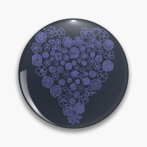 Item preview, Periwinkle Floral Heart of Flowers Mothers Day  designed and sold by ellenhenry.