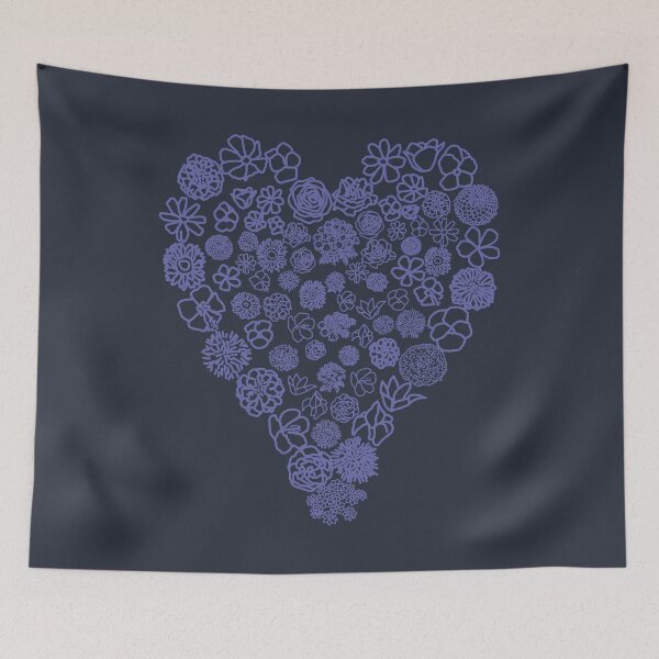 Item preview, Periwinkle Floral Heart of Flowers Mothers Day  designed and sold by ellenhenry.