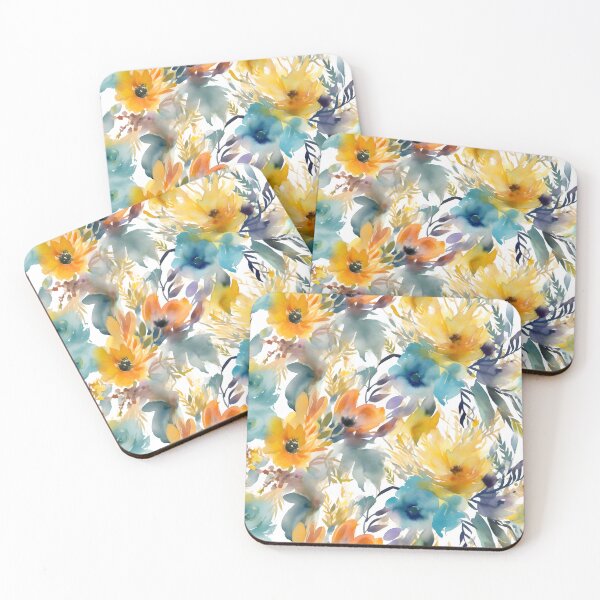 Item preview, Bouquet Of Vibrant Flowers Watercolor Floral Patterns designed and sold by Wonder Of Light.
