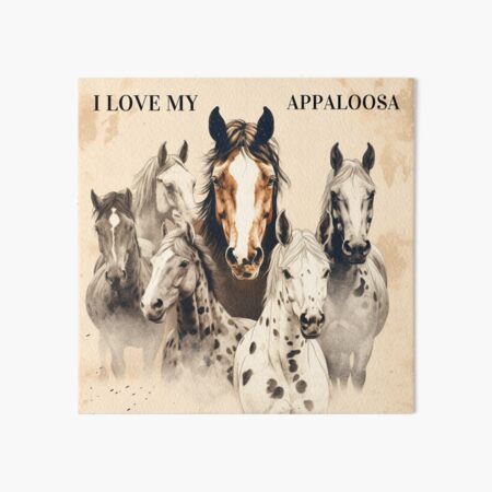 Vista previa del artículo con la obra «Caballos Appaloosa», diseñado y vendido por ImaginVibes.