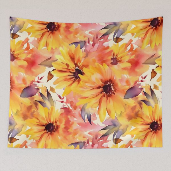 Item preview, Bouquet Of Vibrant Flowers Watercolor Floral Patterns designed and sold by Wonder Of Light.