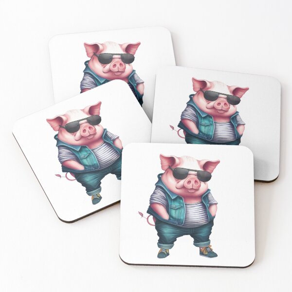 Item preview, Hipster Pig V5 designed and sold by HipsterAnimals.
