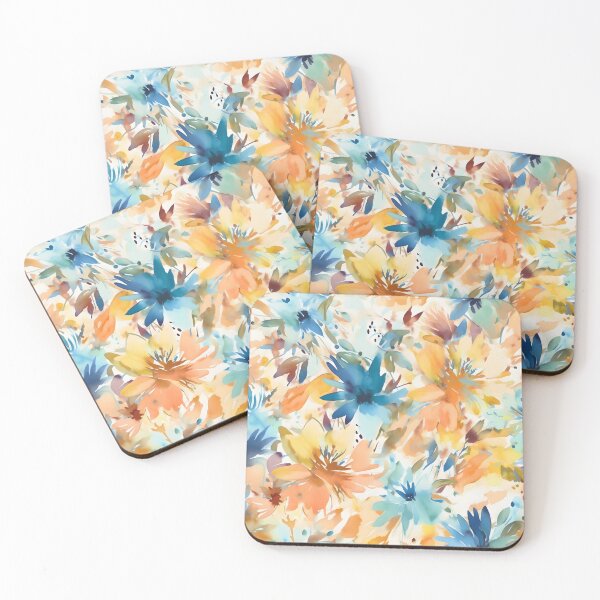 Item preview, Bouquet Of Vibrant Flowers Watercolor Floral Patterns designed and sold by Wonder Of Light.