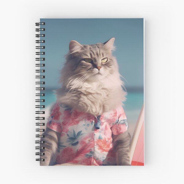 Item preview, Cool surfer cat on the beach designed and sold by Pixel-wise.
