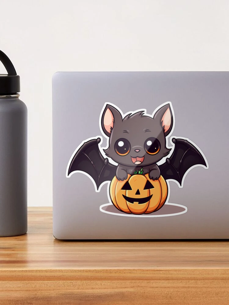 Sticker for Sale avec l'œuvre « Autocollant mignon de chauve-souris d' halloween kawaii. » de l'artiste nadyushka-art