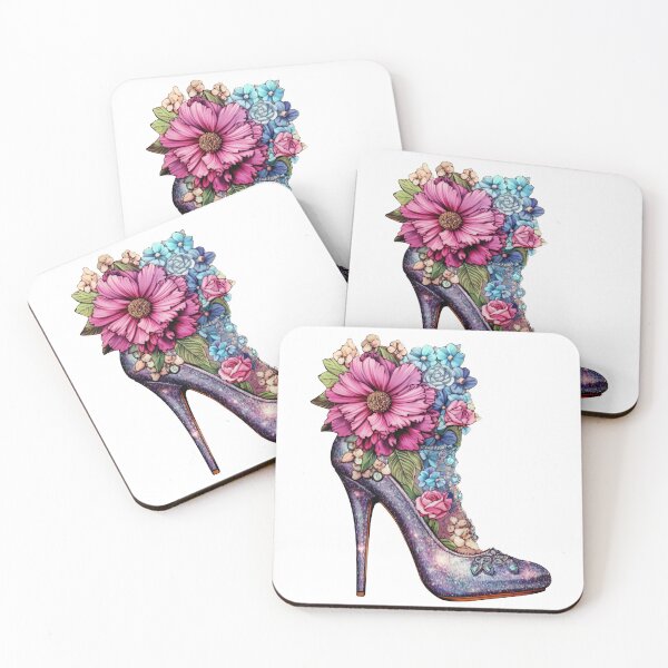 Item preview, Vintage princess shoe with flowers designed and sold by kosmicwoman.