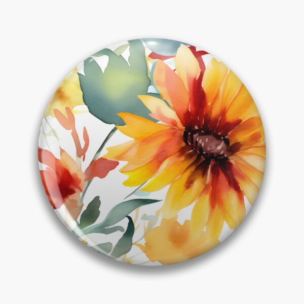 Item preview, Bouquet Of Vibrant Flowers Watercolor Floral Patterns designed and sold by Wonder Of Light.