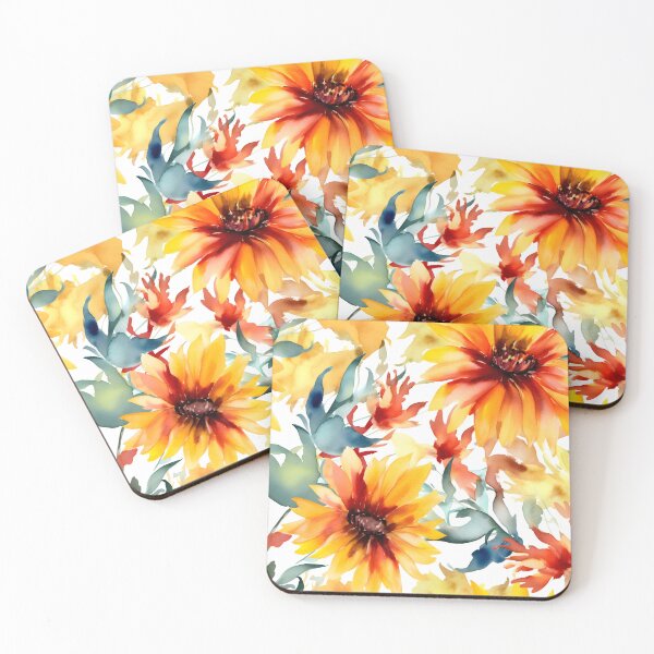 Item preview, Bouquet Of Vibrant Flowers Watercolor Floral Patterns designed and sold by Wonder Of Light.