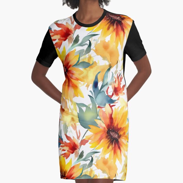 Item preview, Bouquet Of Vibrant Flowers Watercolor Floral Patterns designed and sold by Wonder Of Light.