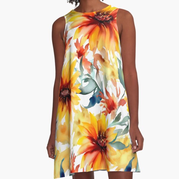 Item preview, Bouquet Of Vibrant Flowers Watercolor Floral Patterns designed and sold by Wonder Of Light.