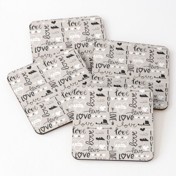 Item preview, Love in Arabic Calligraphy Hub Hubb حب Beige Ivory designed and sold by ZamZamDesign.