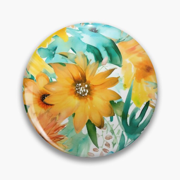 Item preview, Bouquet Of Vibrant Flowers Watercolor Floral Patterns designed and sold by Wonder Of Light.