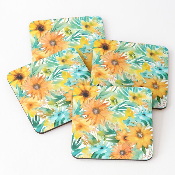 Item preview, Bouquet Of Vibrant Flowers Watercolor Floral Patterns designed and sold by Wonder Of Light.