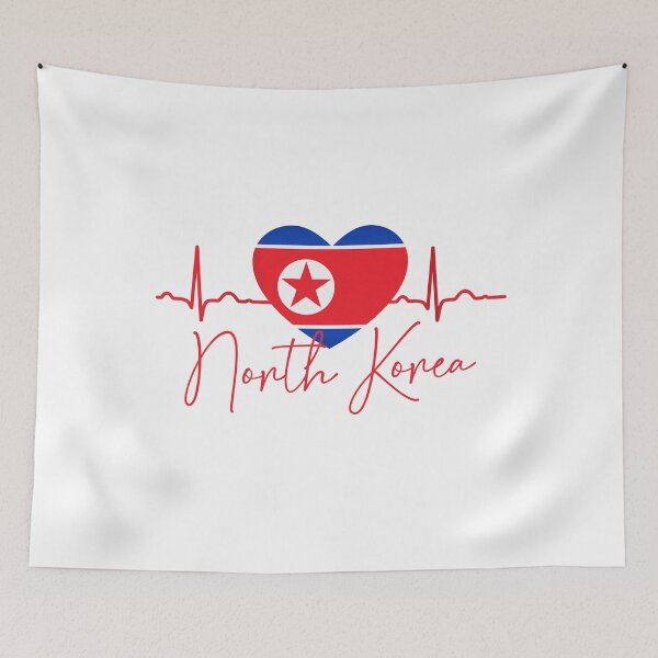 Item preview, heartbeat Flag Of North Korea - Gift For North Korean From North Korea - Made in North Korea designed and sold by Fun-World.