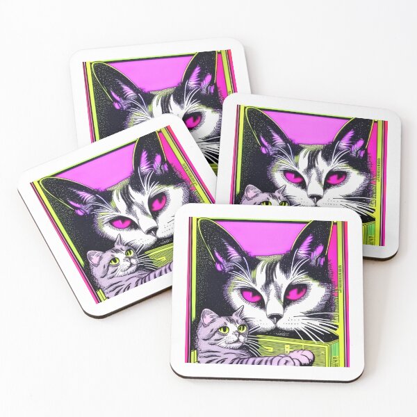 Item preview, retro colorful cat drawing designed and sold by JAG2B.