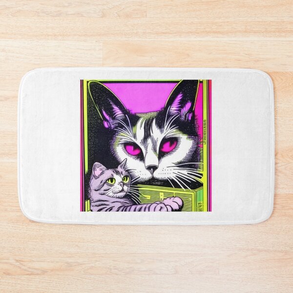Item preview, retro colorful cat drawing designed and sold by JAG2B.