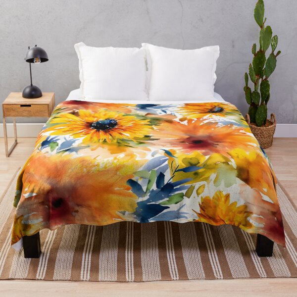 Item preview, Bouquet Of Vibrant Flowers Watercolor Floral Patterns designed and sold by Wonder Of Light.