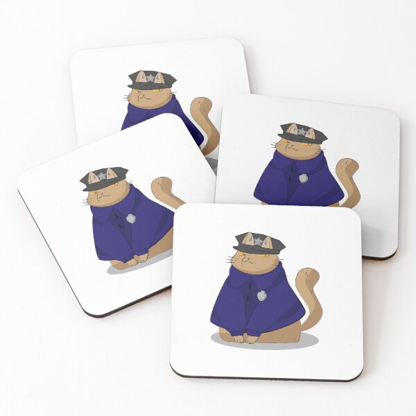 Item preview, police cat illustration designed and sold by Artgaus1.