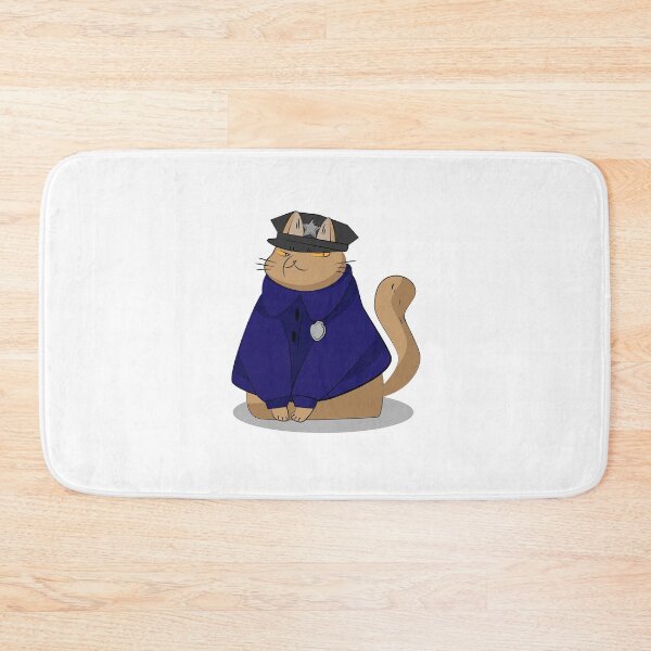 Item preview, police cat illustration designed and sold by Artgaus1.
