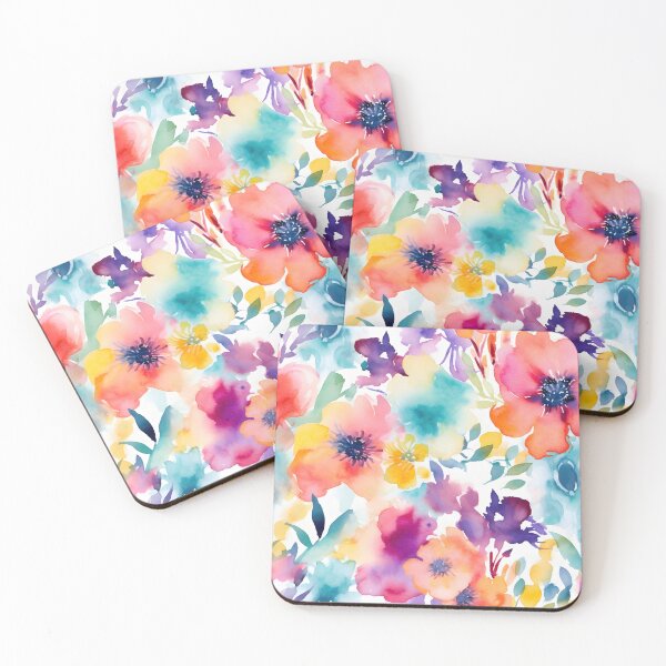 Item preview, Bouquet Of Vibrant Flowers Watercolor Floral Patterns designed and sold by Wonder Of Light.
