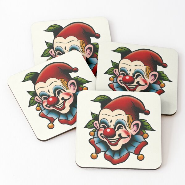 Item preview, Vintage tattoo flash of a clown designed and sold by Donkey's Salad.