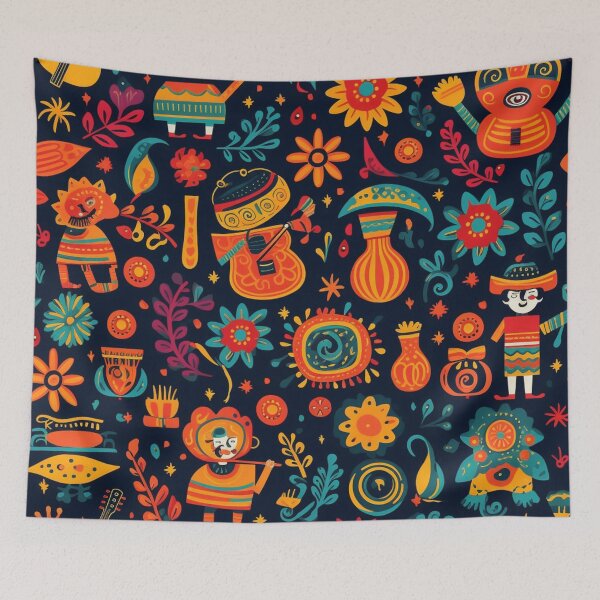 Item preview, A Pattern Inspired by Traditional Mexican Art designed and sold by StudioRedKoala.