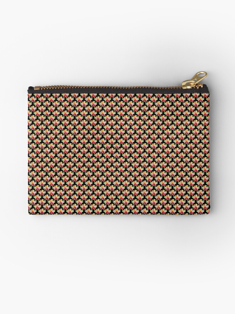 Zipper Pouch, Flower Pattern "Alicia" designed and sold by Patterns For Products