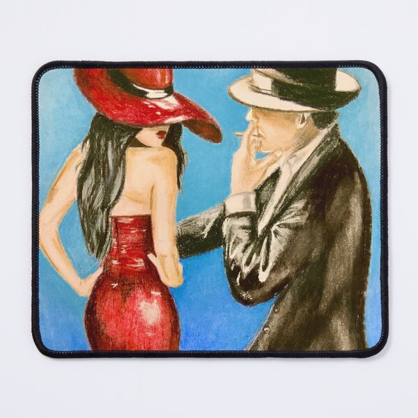 Item preview, Lady in red and man in black designed and sold by MarisoArt.