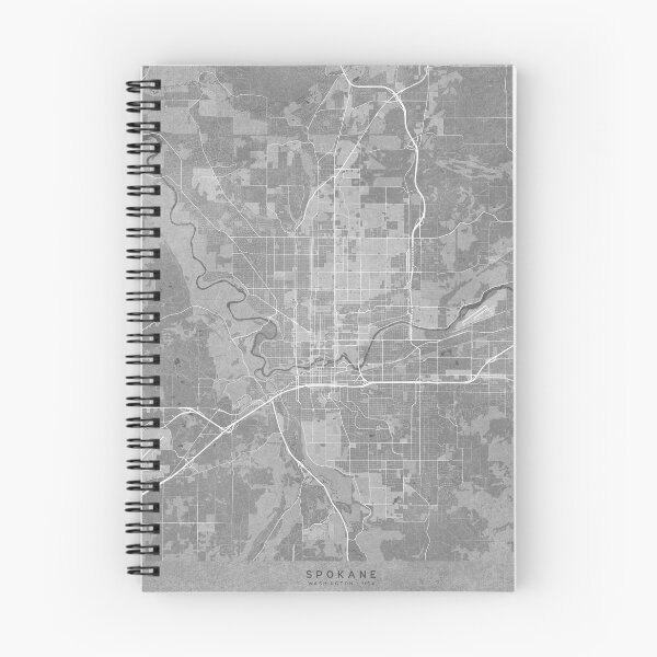 Item preview, Map of Spokane (WA, USA) in gray vintage style designed and sold by blursbyai.
