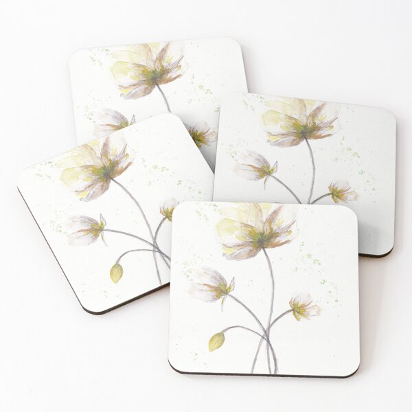 Item preview, Delicate flowers with graphite, watercolor and gold designed and sold by Cacatuart.