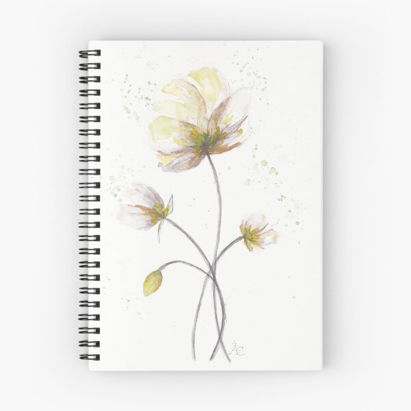 Item preview, Delicate flowers with graphite, watercolor and gold designed and sold by Cacatuart.