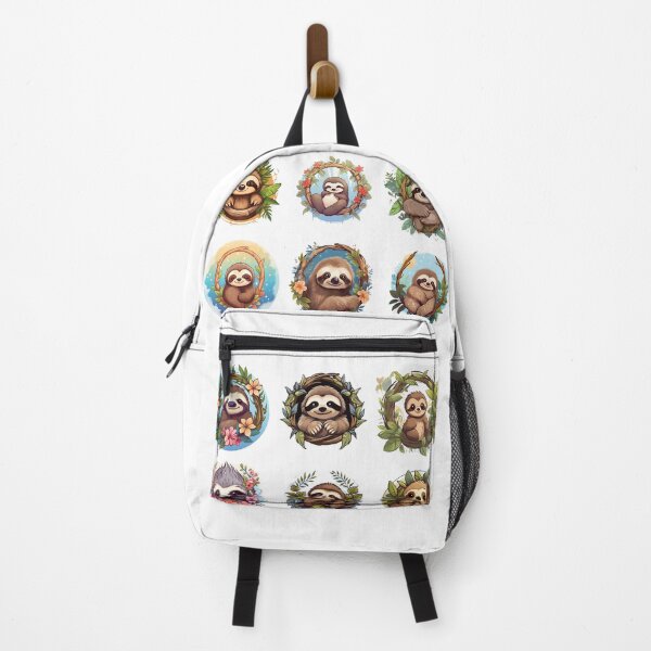 Item preview, Cute Adorable Happy Sloths **Choose Large Stickers Pack or Magnets!** designed and sold by AdiRemba.