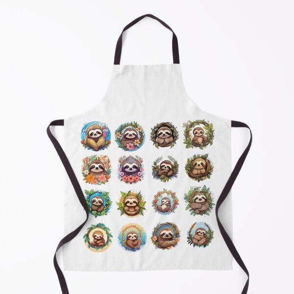 Item preview, Cute Adorable Happy Sloths **Choose Large Stickers Pack or Magnets!** designed and sold by AdiRemba.
