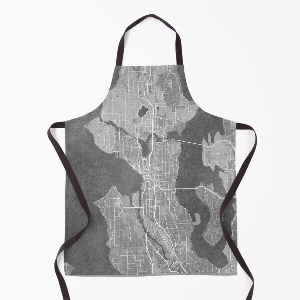 Item preview, Map of Seattle (WA, USA) in gray vintage style designed and sold by blursbyai.