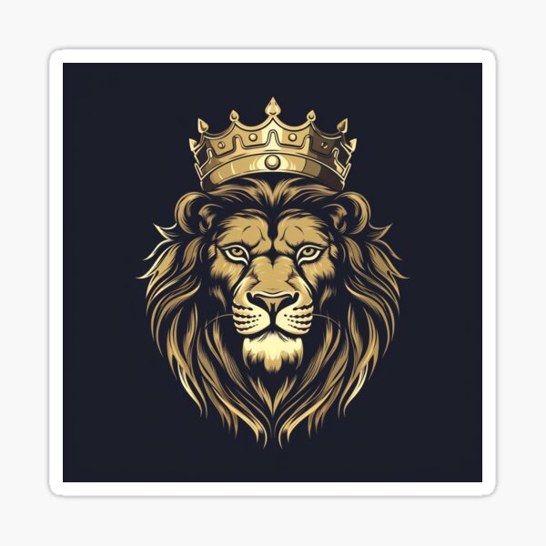Affiche lyon - LION jaune noir savane