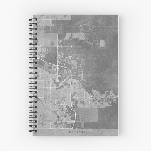 Item preview, Map of Scottsdale (AZ, USA) in gray vintage style designed and sold by blursbyai.