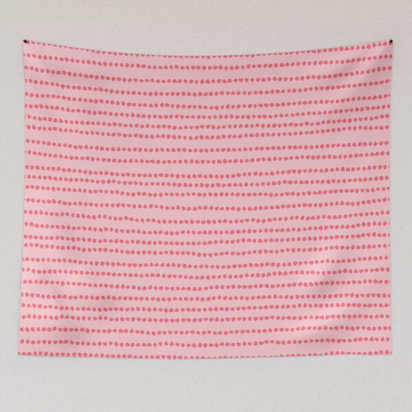 Item preview, Smudgy Dotted Ink Stripes Pattern in Pink designed and sold by kierkegaard.