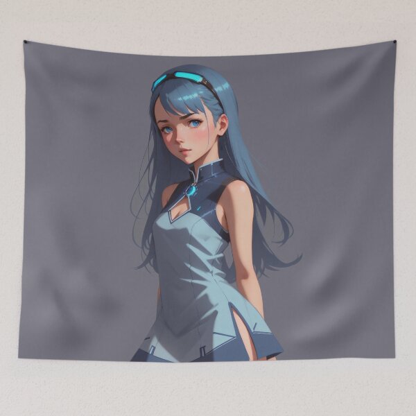 Item preview, Enchanting Blue Eyes Anime Girl Artwork designed and sold by pinimgart.