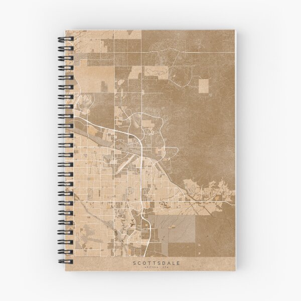 Item preview, Map of Scottsdale (AZ, USA) in sepia vintage style designed and sold by blursbyai.