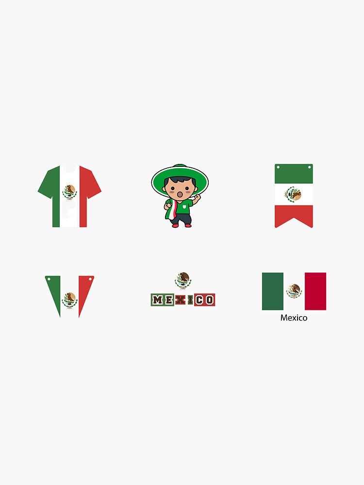 Assorted Mexico Stickers Sticker for Sale by BattlefoxxEarth