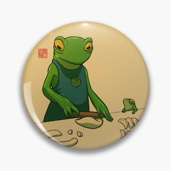 Item preview, Frog and her Sprog Making Dumplings Mother's Day designed and sold by DingHuArt.