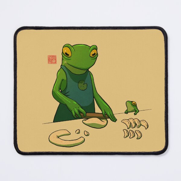 Item preview, Frog and her Sprog Making Dumplings Día de la Madre designed and sold by DingHuArt.