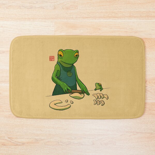 Item preview, Frog and her Sprog Making Dumplings Mother's Day designed and sold by DingHuArt.